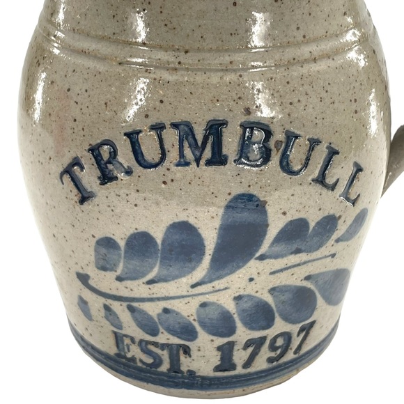 Trumbull Vintage Studio Pottery Stoneware Pitcher Marked and Signed 6.5" - Picture 6 of 10